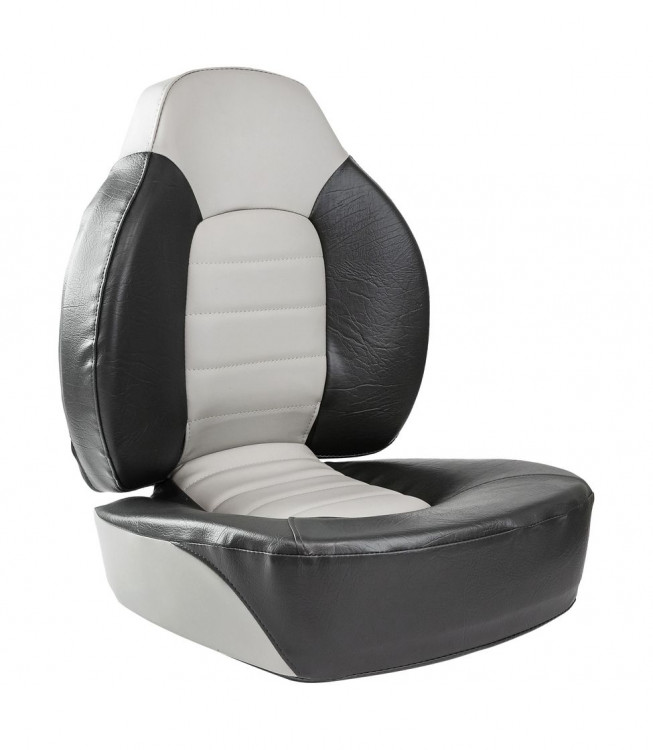 Кресло складное мягкое, обивка винил, цвет серый/темно-серый, арт. 4620136033008,          MARINE ROCKET 