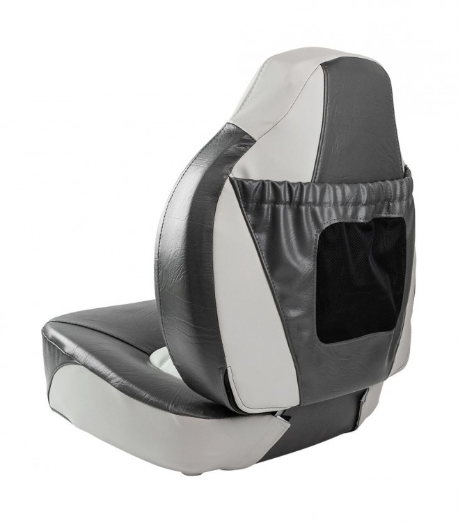 Кресло складное мягкое, обивка винил, цвет серый/темно-серый, арт. 4620136033008,          MARINE ROCKET 