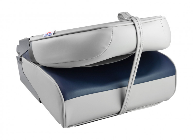 Кресло складное мягкое PREMIUM WAVE, цвет серый/синий, арт. 1062031,          Springfield 