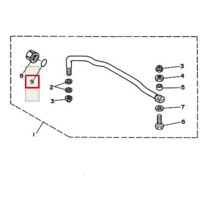Кольцо уплотнительное колпачка рулевого троса Yamaha (93210-16275-00), арт. 93210-16275,          YAMAHA 