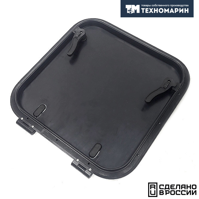 Люк палубный безрамный Пеликан 425x425 R75 (черное исполнение), арт. 030811BT,          Техномарин 