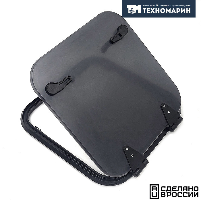 Люк палубный безрамный Пеликан 425x425 R75 (черное исполнение), арт. 030811BT,          Техномарин 