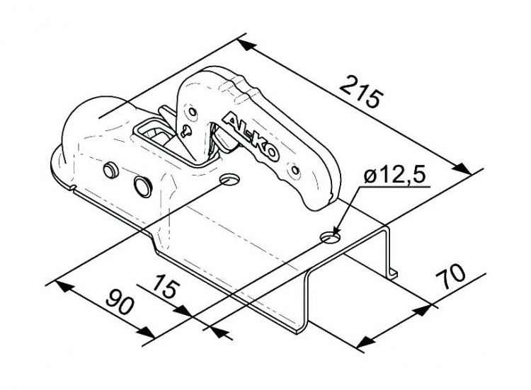Замковое сцепное устройство AK 7 V PLUS-70 исполнение H, AL-KO, арт. 1367028,          Al-Ko 