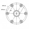 Стойка под сиденье COLUMBIA регулируемая 360-500 мм, диаметр 73 мм, основание 230 мм 