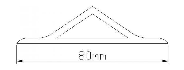 Лента дублирующая черная, 80 мм (редан), арт. SSCL00008803,          Sun Selection 