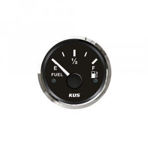 Индикатор уровня топлива KUS Ободок - S.S.316 с черным циферблатом