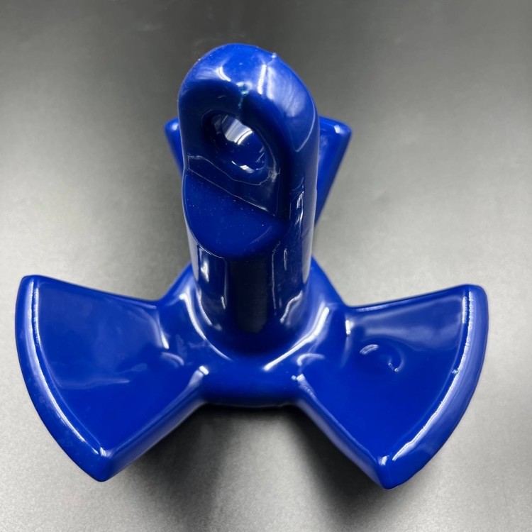 Якорь речной 3-х лепестковый (Синий) с ПВХ покрытием 3.6кг (Allshine), арт. Anchor-3-BLUE-3.6kg_2000000233833,          ALSHINE 