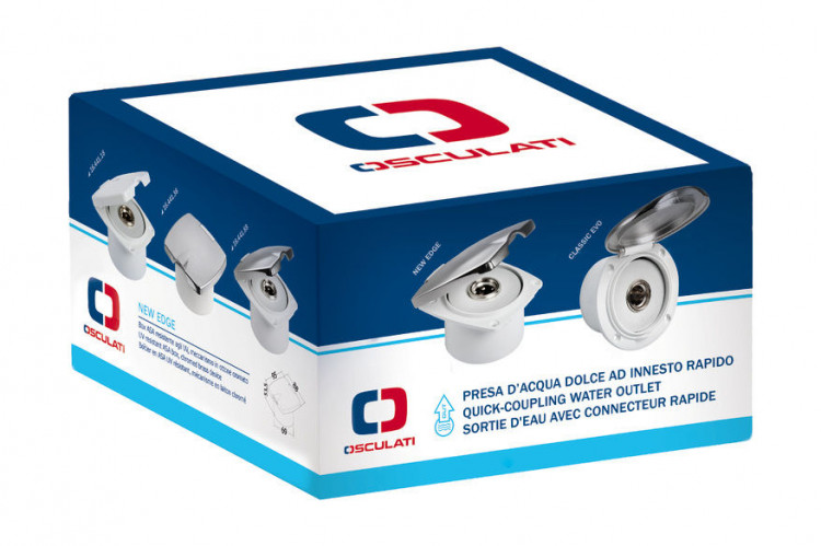 Короб с быстроразъемным штуцером, квадратный, белый, арт. 16-441-18,          Osculati 