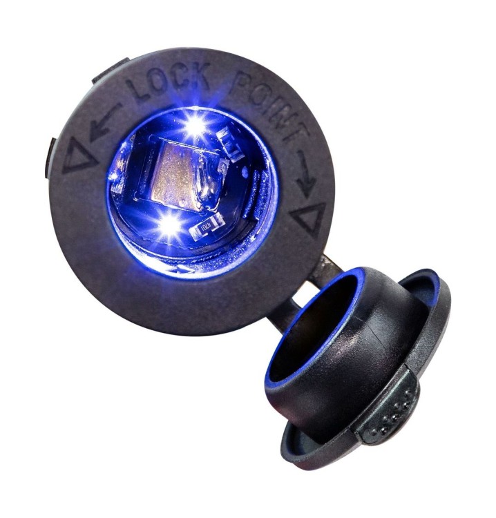 Разъем прикуривателя врезной, светодиодный, зеленый, арт. 4620136057783,          MARINE ROCKET 