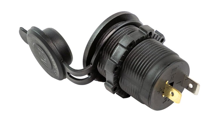 Разъем прикуривателя врезной, светодиодный, зеленый, арт. 4620136057783,          MARINE ROCKET 