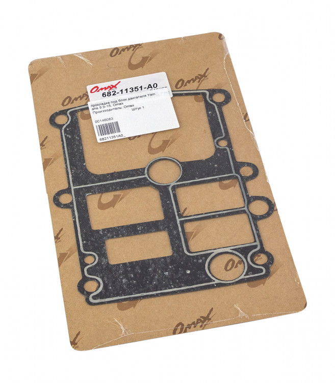 Прокладка под блок двигателя Yamaha 9.9-15, арт. 68211351A0_OM,          OMAX  Прокладка под блок двигателя Yamaha 9.9-15, арт. 68211351A0_OM,          OMAX