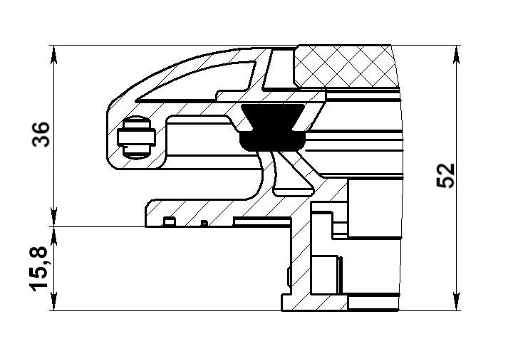 Люк палубный сдвижной Альбатрос ACR (акрил) 850x800, арт. 030805T,          Техномарин 
