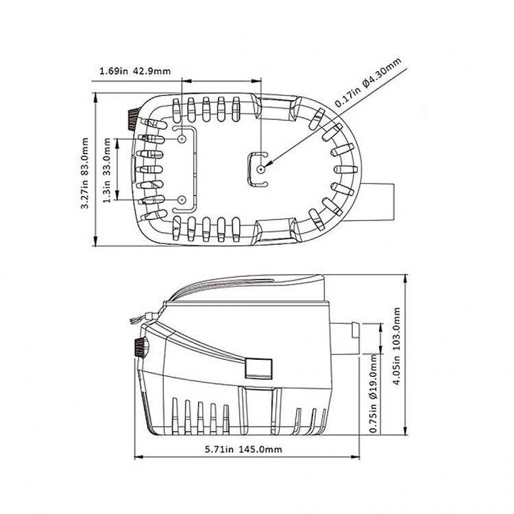 Автоматическая трюмная помпа, 12 В, 48 л/мин, арт. 10264266,          SeaFlo 