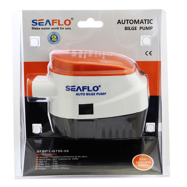 Автоматическая трюмная помпа, 12 В, 48 л/мин, арт. 10264266,          SeaFlo 