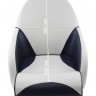 Кресло OCEAN 51 мягкое, подставка, обивка белый/синий винил 
