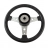 Рулевое колесо DELFINO обод черный, спицы серебряные д. 340 мм 