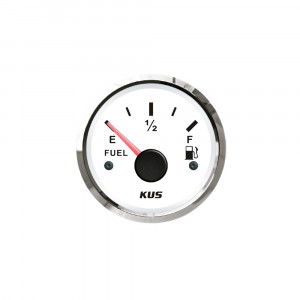 Индикатор уровня топлива KUS Ободок - S.S.316 с белым циферблатом