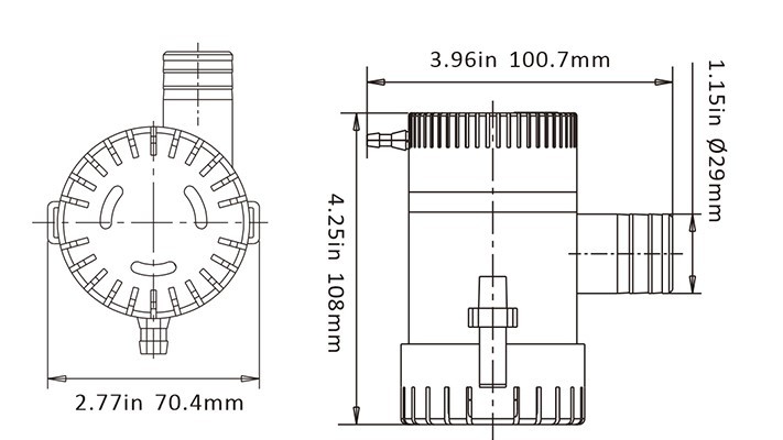 Трюмная помпа "Мореман", 70 л/мин, 24 В, арт. 10264005,          Мореман 