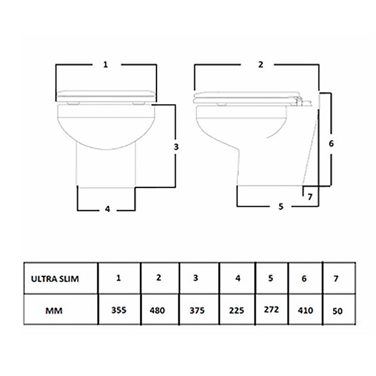 Унитаз с эффектом вакуумного смыва Silent Ultra Slim, 12 В, арт. 10270615,          Matromarine 