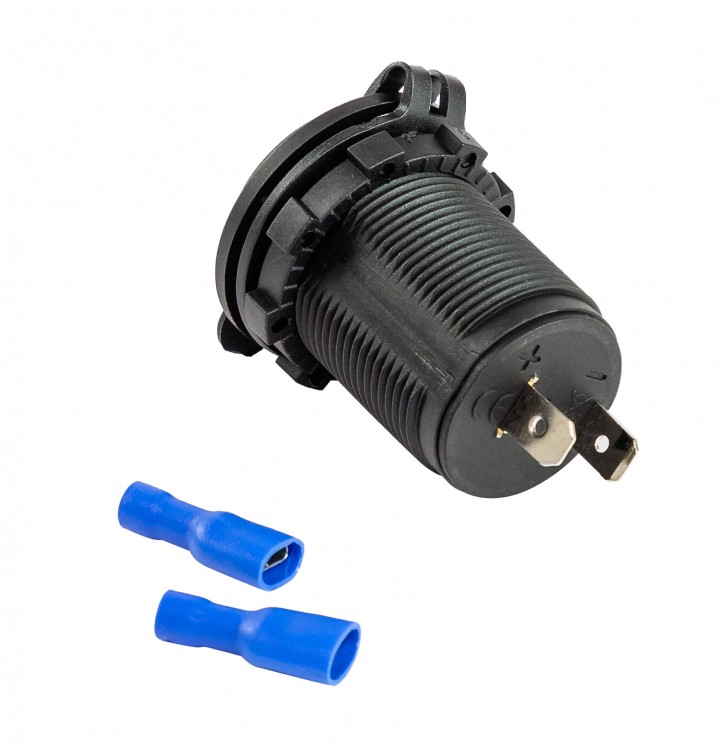 Разъем прикуривателя врезной, светодиодный, красный, арт. AS1011BR,          AAA 